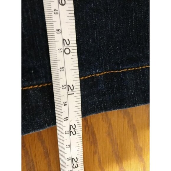 Ruby Rd. Womens Denim Jacket W/ Gold Stud Accents Long Sleeves Size 16 Ramie Ble - Picture 5 of 8